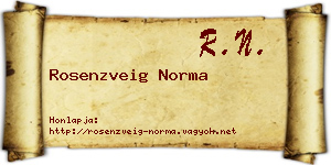 Rosenzveig Norma névjegykártya